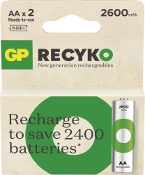 Rechargeable Battery GP ReCyko AA Ni-MH 2600mAh 2pcs
