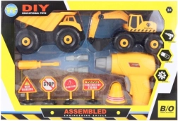 Sraigtinių statybinių automobiliukų rinkinys