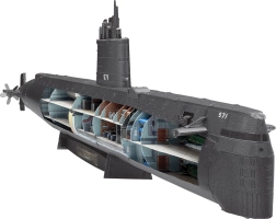 Metalinis 3D galvosūkis METAL EARTH Premium – povandeninis laivas USS NAUTILUS