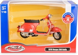 Motorolerio modelis Vespa 200 Rally 1:18 raudonas (1976)