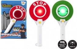 Policijos plastikinis ženklas su šviesa