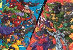 Clementoni dėlionė Marvel: herojai prieš piktadarius, 104 detalės