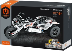 Triratinės motociklo konstruktorius su atatrankos pavara, 198 detalių