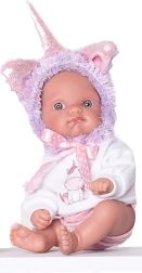 Realistic baby doll unicorn purple 21 cm ANTONIO JUAN