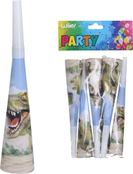 Šventiniai dino trimitėliai 20 cm, 6 vnt.
