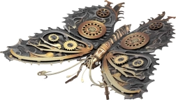 3D metalinis dėlionės modelis steampunk drugelis METAL EARTH