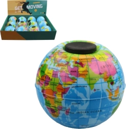 Rubber Anti-Stress Spinner Ball Globe 8 cm