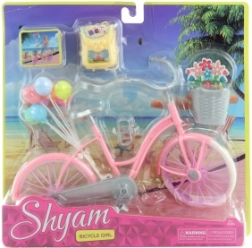 Lėlių dviratis su priedais