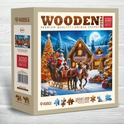 WOODEN CITY Wooden Puzzle Santa Claus Is Coming 1010 pieces