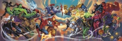Panoraminė dėlionė Marvel: Herojai prieš piktadarius, 1000 dalių