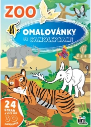 Coloring Book with Zoo Stickers
