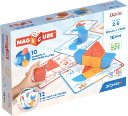 Geomag Magicube Blocks & Cards – magnetic construction set, 16 pieces