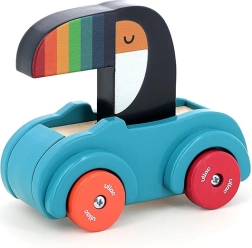 Vilac Wooden Toy Car Toucan with Horn