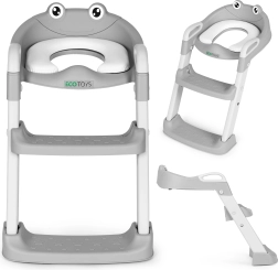 Vaikiškas klozeto dangtis su laipteliais ir kopėtėlėmis, mėlynas, ECOTOYS