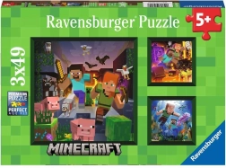 Dėlionė Ravensburger Minecraft Biomes 3x49 vnt.