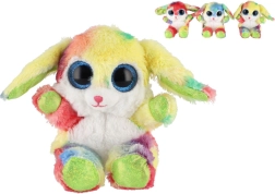Plush Rainbow Bunny, Sitting, 15 cm