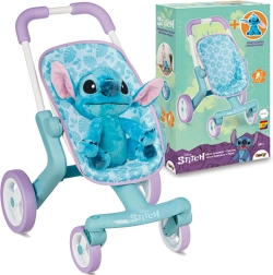 Disney Lilo & Stitch lėlių vežimėlis su pliušiniu žaislu STITCH nuo Smoby
