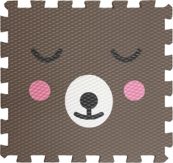 Grindys Minideckfloor Méďa tamsiai rudos