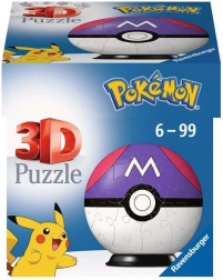 3D galvosūkis Pokémon Master Ball iš Ravensburger - 54 detalės