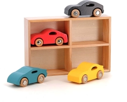 4 medinių automobiliukų rinkinys Vilacity