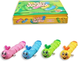Wind-up plastic key-operated worm - 1 piece
