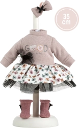 Lėlės 35 cm rūbų komplektas su aksesuarais Llorens