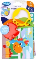 Playgro pakabinama knygutė vežimėliui su kramtuku