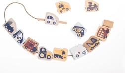 Cubika pastelinis veriamos transporto priemonės – medinis veriamas rinkinys