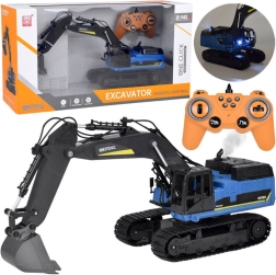 RC vikšrinis ekskavatorius su dūmų efektu, garsais ir LED šviesomis 2,4 GHz