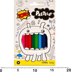 Jumbo šešiakampės vaško kreidelės 12 vnt.