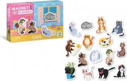 Magnetai su kačių motyvais dėžutėje