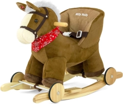 Supamas arkliukas su melodija ir ratukais Milly Mally Polly rudas