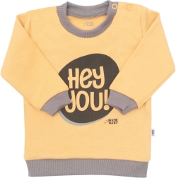 Baby T-shirt New Baby With Love mustard