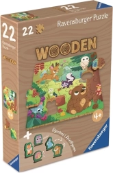 Ravensburger medinė dėlionė „Džiunglės“ 22 dalių