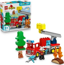 LEGO DUPLO gaisrinis automobilis su žarna ir ugniagesiu