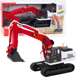 Guminis vikšrinis ekskavatorius su besisukančia kabina ir judančiu kaušu