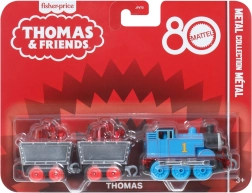 Tomekas ir draugai: 80-mečio leidimas – metalinis lokomotyvas su 2 vagonėliais