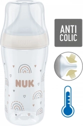 Stiklinis kūdikių buteliukas NUK Perfect Match su temperatūros kontrole 230 ml