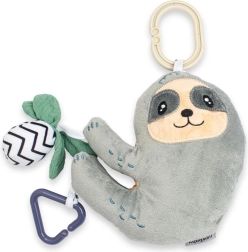 Pliušinis žaislas tinginys su vibracija ir kramtuku NEW BABY
