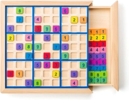 Sudoku žaidimas su laikymo stalčiuku