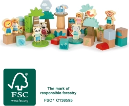 Wooden Building Set Jungle Friends small foot