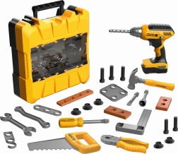 Vaikiškas įrankių rinkinys lagaminėlyje su šviesos efektais