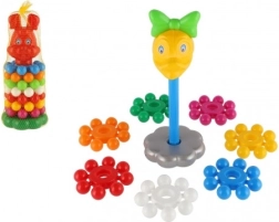 Plastinė sulankstoma piramidė su žiedais 26 cm – 3 variantai