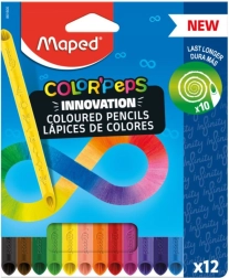 Spalvotos pieštukinės kreidelės MAPED Color'Peps Infinity 12 vnt.