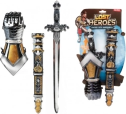 Riterių rinkinys: plastikinis kardas su dėklu ir apsaugomis