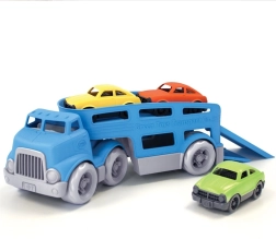 Green Toys vilkikas su mašinėlėmis – dviejų aukštų transporteris iš perdirbto plastiko