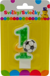 Birthday Candle Number 1 with Ball