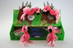 Pliušinis flamingas – raktų pakabukas 12 cm