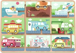 Medinis labirintas su transporto priemonėmis TOOKY TOY