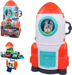 Kosminė raketa su priedais, veikianti su baterijomis